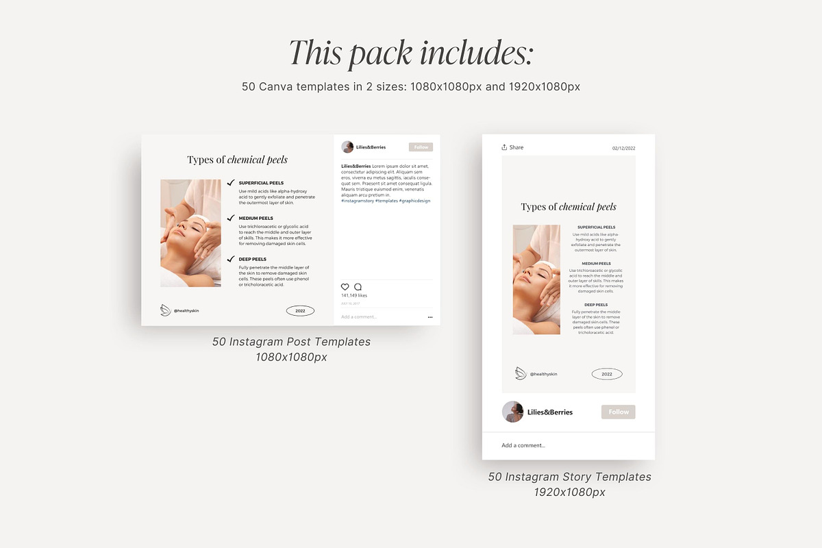 Canva Esthetician templates, a Social Media Template by LiliesandBerries (Photo 13 of 19)