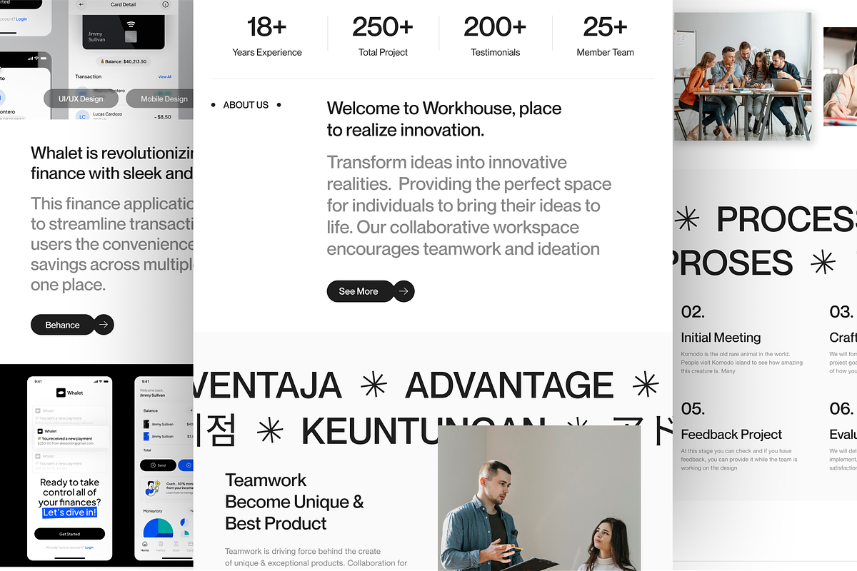 Worker - Company Website UI KIT App, a Device Mockup by Odama (Photo 3 of 6)