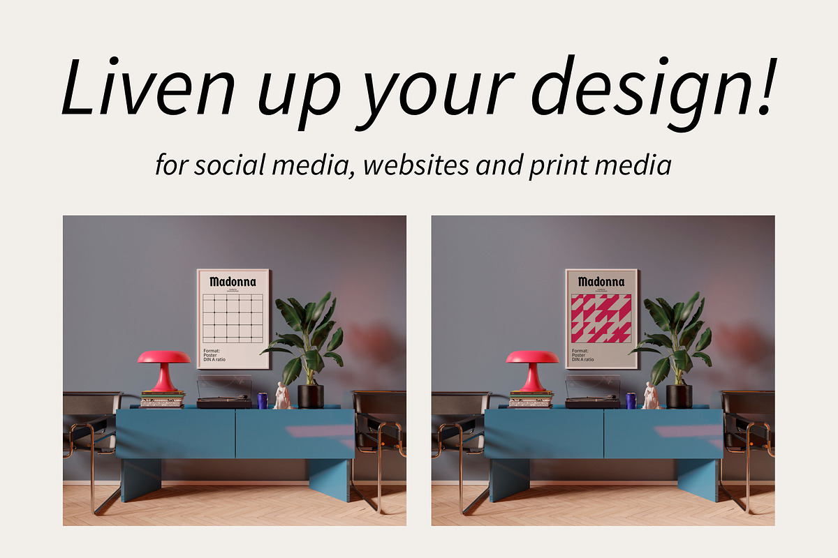 Interior & Frame Mockup A2 Poster, a Household Mockup by Bonumo (Photo 5 of 10)