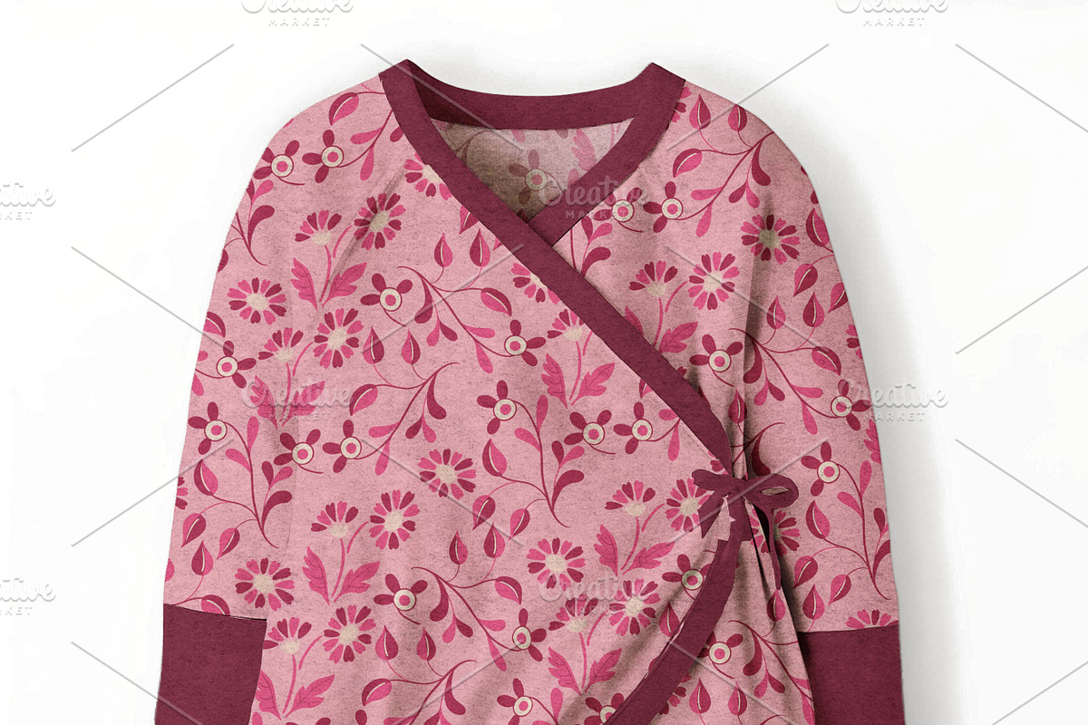 Baby Romper -Kimono one Tie Mockup, a Hoody Mockup by Nora Gad (Photo 9 of 15)
