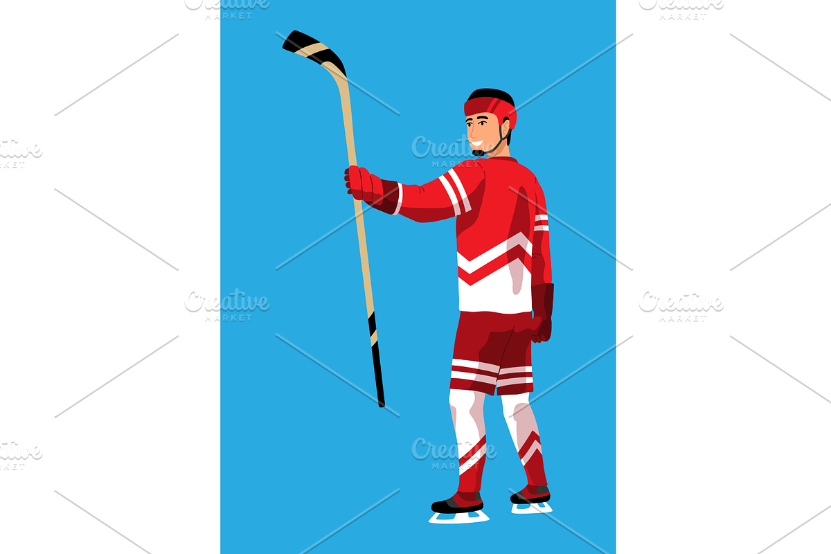 Hockey player. Ice hockey team, a Sport Illustration by Things for designers