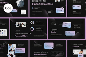 Black Financial Plan Google Slide, a Presentation Template by graphicook