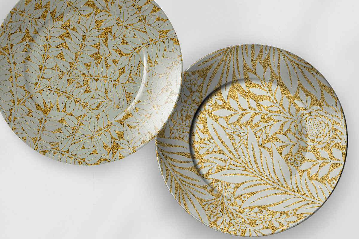 Gold Glitter William Morris Patterns, a Pattern Graphic by ARTOZEN DIGITAL (Photo 9 of 20)