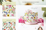Watercolor meadow flowers patterns, a Pattern Graphic by AnnaTkachi (Thumbnail 2 of 6)