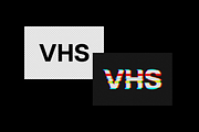 VHS Error Glitch Text Effect, a Mockup by Design Squad
