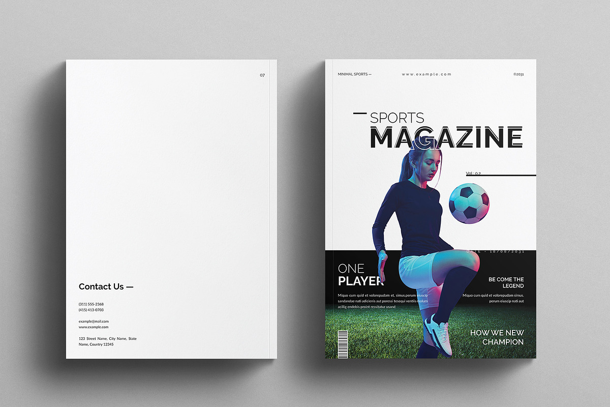 Sports Magazine Template, a Magazine Template by E-Type (Photo 7 of 7)