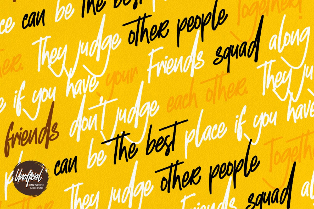 Unofficial - Brush script font, a Script Font by Gassstype (Photo 4 of 8)