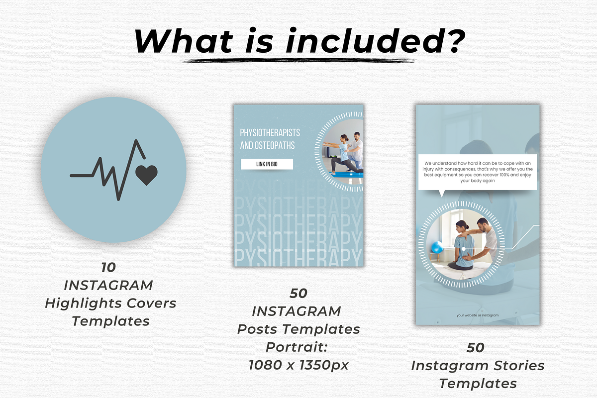 Physiotherapy Template Bundle, a Social Media Template by Talipic Designs (Photo 2 of 7)