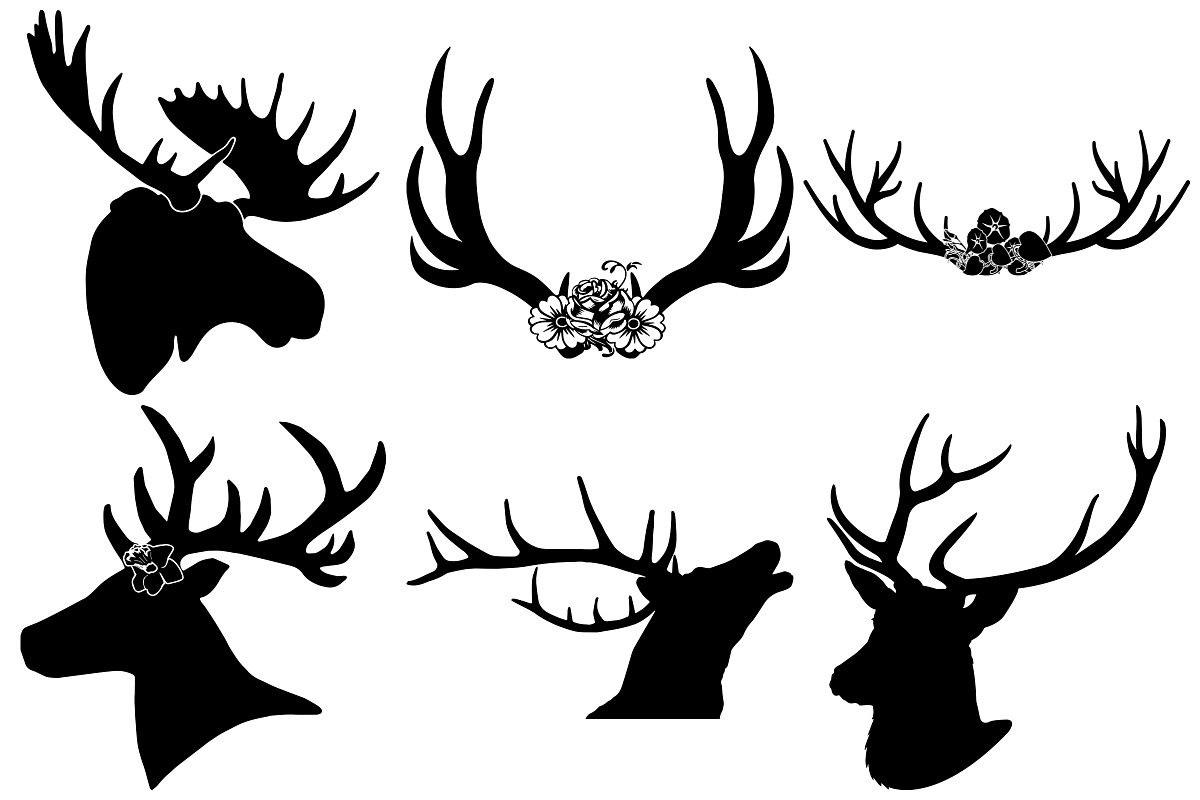 Deer & Deco Antlers AI EPS PNG, an Illustration by FrankiesDaughtersDesign (Photo 3 of 6)