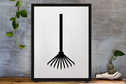 Rake Silhouette SVG, an Object Illustration by newminddesign (Thumbnail 3 of 3)
