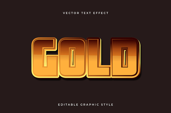 Bold Golden 3D Text Effect preview 3