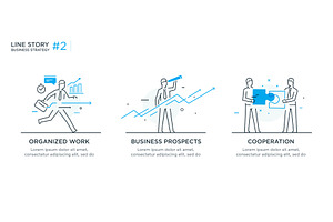 Set of illustrations concept with