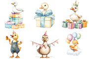 Watercolor Baby Goose Birthday png, an Icon by Watercolor design (Thumbnail 4 of 5)