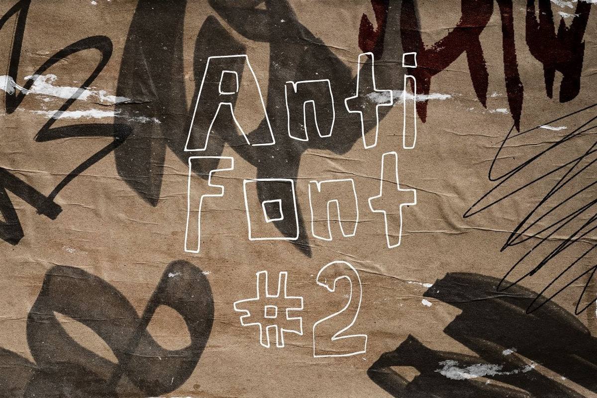 Anti-Font #2 Anti-Design Collection, a Handwritten Font by bbymedia.store (Photo 1 of 3)
