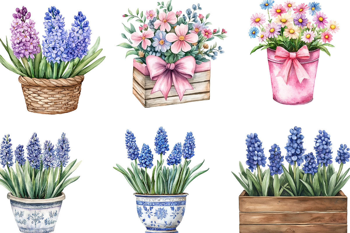 Colorful Flowers Arrangements, an Illustration by Designking (Photo 3 of 5)