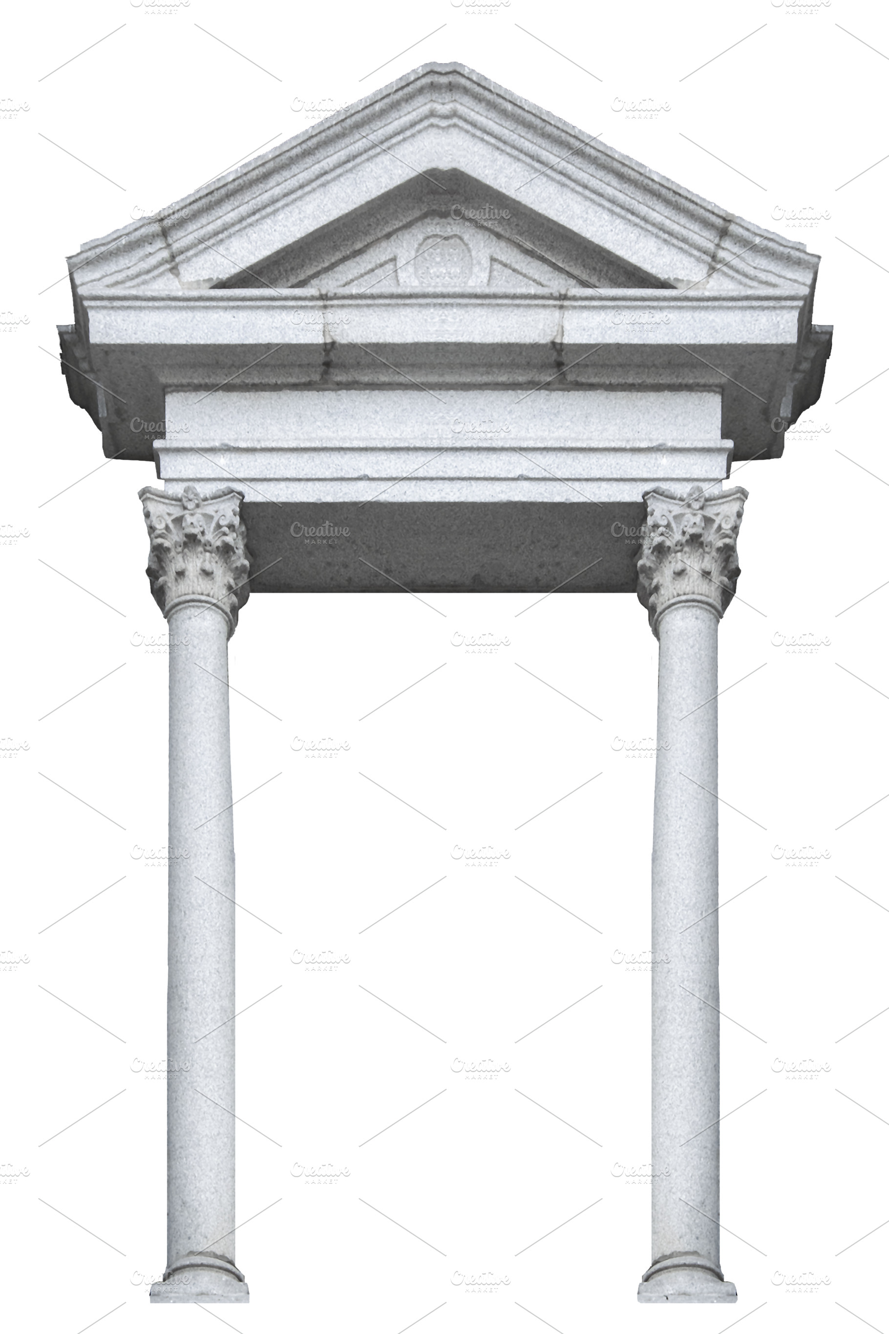 Isolated marble ornate gate, a Photo by DanFLCreativo