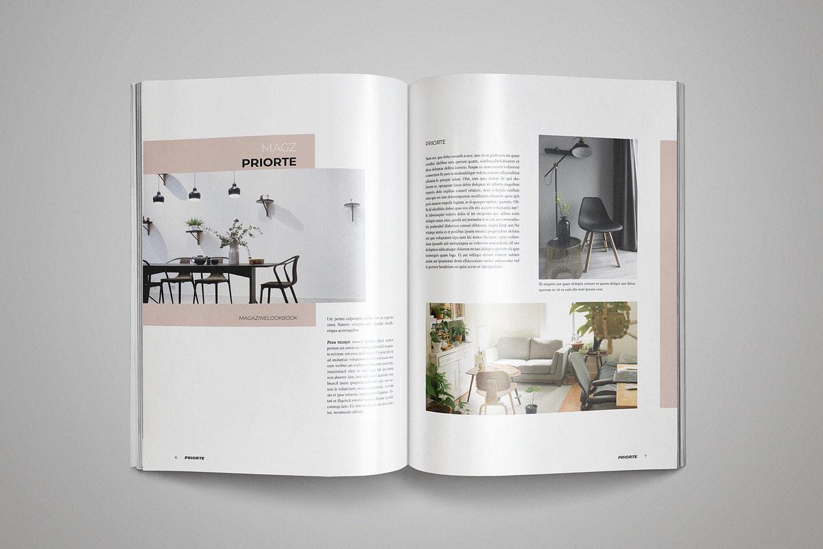 PRIORTE Magazine Lookbook Template, a Magazine Template by Indotitas (Photo 5 of 11)
