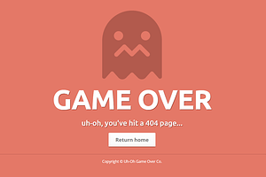 Animated HTML5/CSS3 404 Error Page