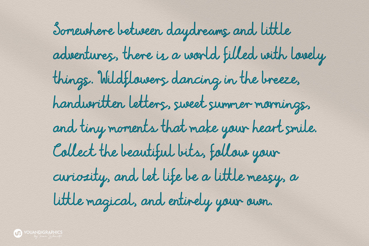 Everything Lovely Script Font, a Script Font by Youandigraphics (Photo 5 of 12)