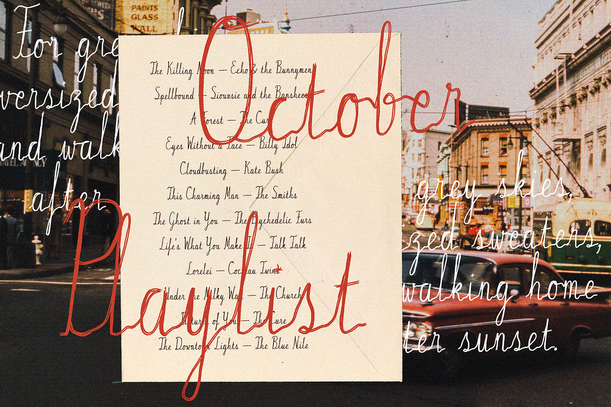 Mistlewire - Textured Script Font, a Handwritten Font by Lilithcollageart (Photo 5 of 12)