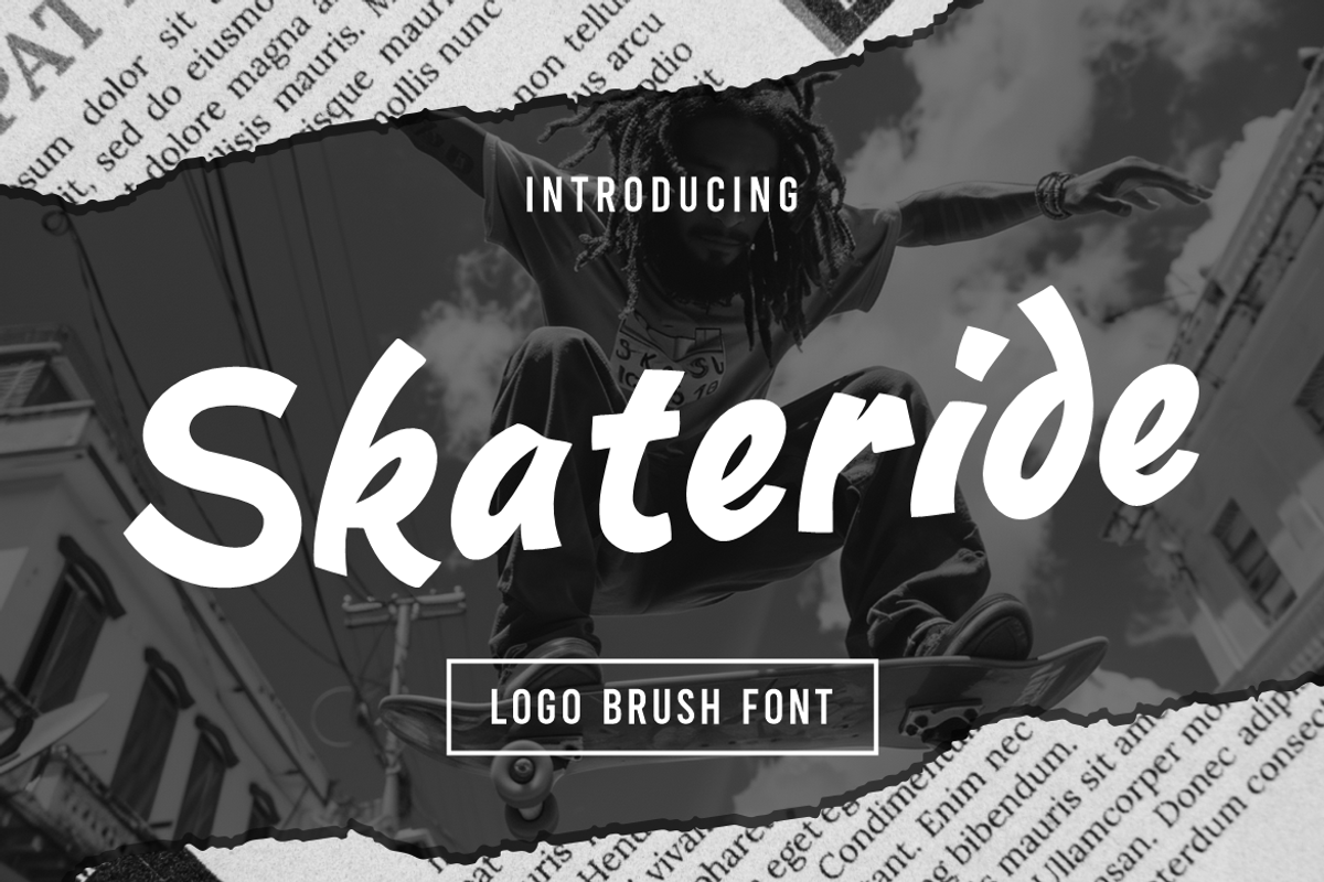 Skateride Logo Brush Font, a Font by PutraCetol Studio (Photo 1 of 5)