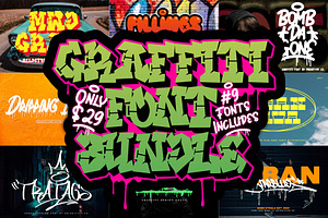 Graffiti Font Bundle - SALE! 90% OFF