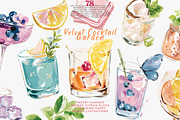 preppy cocktail clipart bundle, a Decorative Illustration by Patishop Art (Thumbnail 2 of 13)