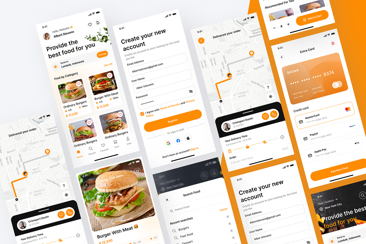 Gofud - Multipurpose Delivery App, an UI Kit Template by Sans Design (Photo 5 of 6)