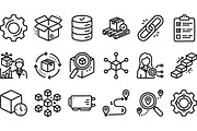 Logistics Supply Chain Icons Set, an Illustration by designvectx (Thumbnail 2 of 3)