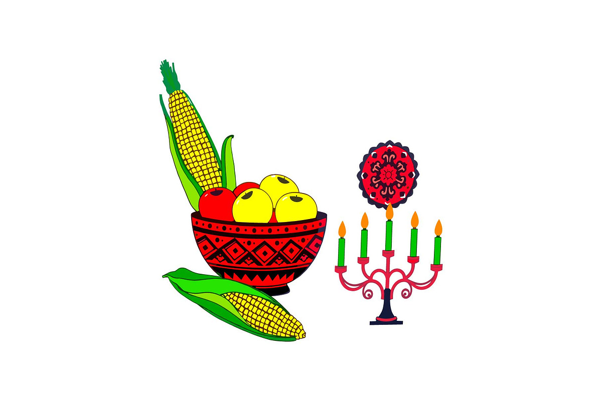 Festive Kwanzaa & Hanukkah Icon Set, an Object Graphic by yasushie (Photo 13 of 16)