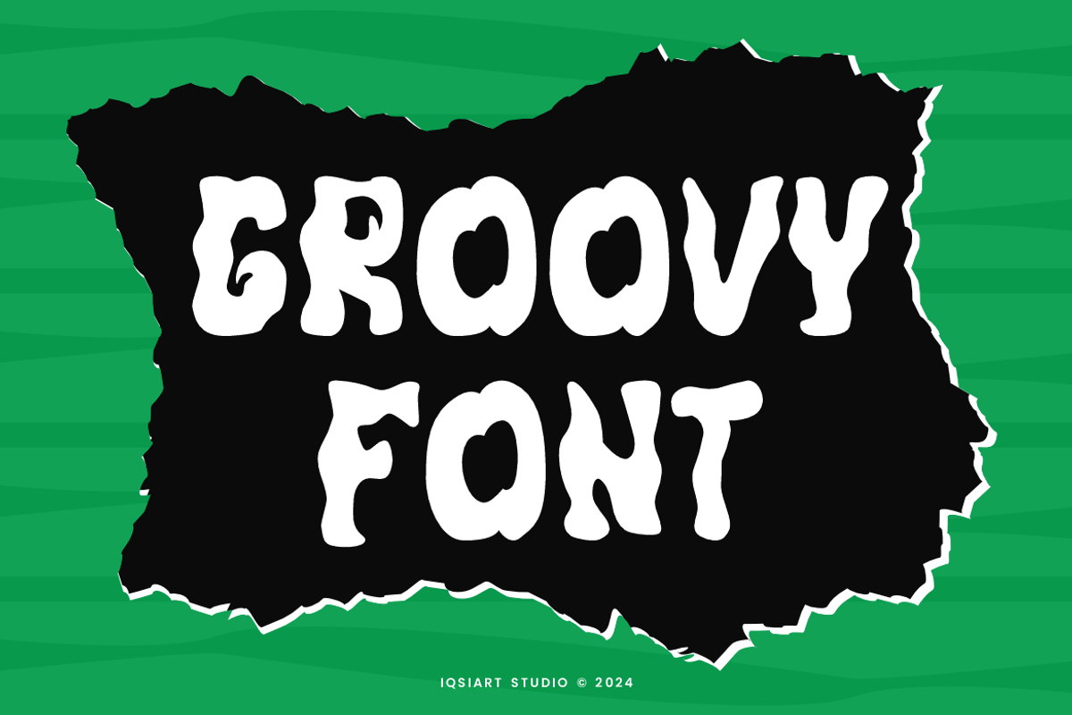 Hantra Grovis - Groovy Font, a Sans Serif Font by Iqsiart Studio (Photo 2 of 7)