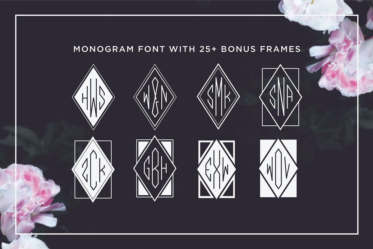 Diamond Monogram Font preview 3