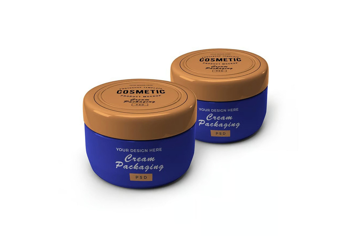 Cosmetic Cream Jar Mockup Template, a Packaging Mockup by DesignRushMarket (Photo 5 of 11)