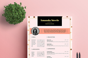 Gold Rose CV / Resume Template / N