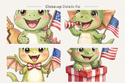 Patriotic Dino Sublimation, an Illustration by Artnoy (Thumbnail 4 of 8)