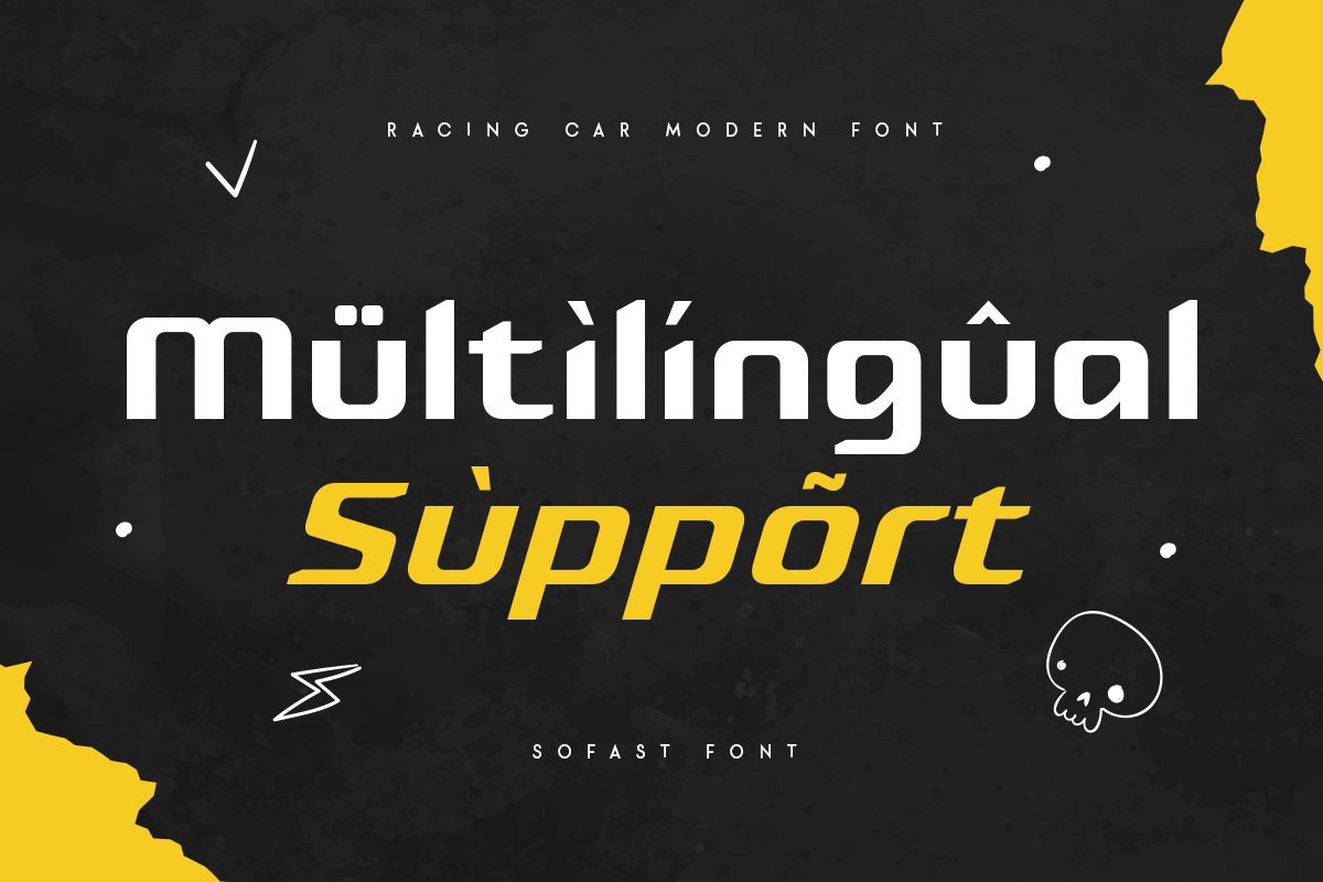 SOFAST - Racing Car Modern Font, a Sans Serif Font by Hamz Studio (Photo 2 of 8)