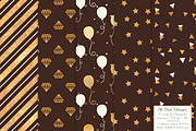 Chocolate Gold Foil Digital Papers, a Pattern Graphic by Amanda Ilkov (Thumbnail 2 of 4)