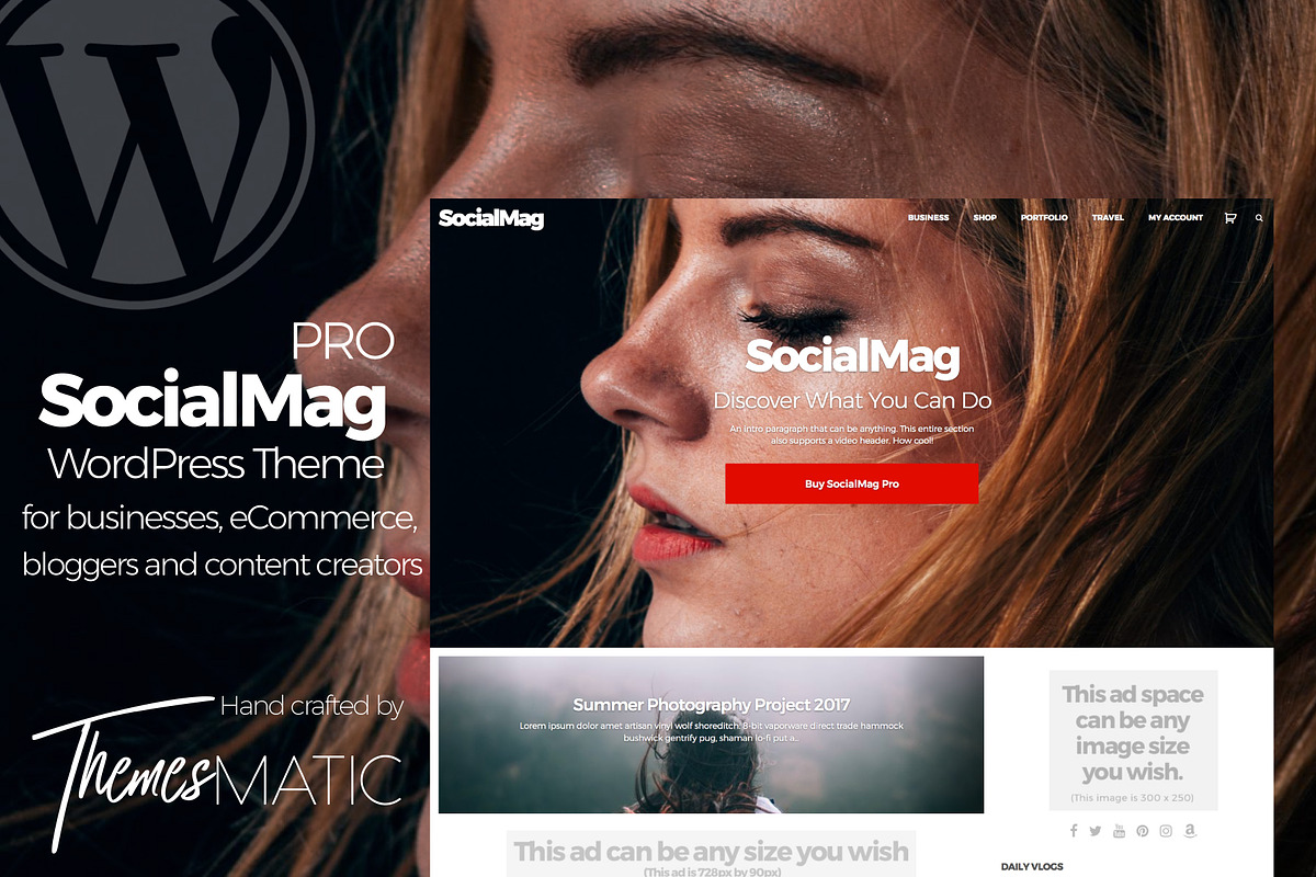 SocialMag Pro WordPress Theme, a WordPress Template by ThemesMatic (Photo 1 of 5)