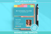 Business Card Template - 2 sides, a Business Card Template by SunshineStudioBoutique (Thumbnail 1 of 9)