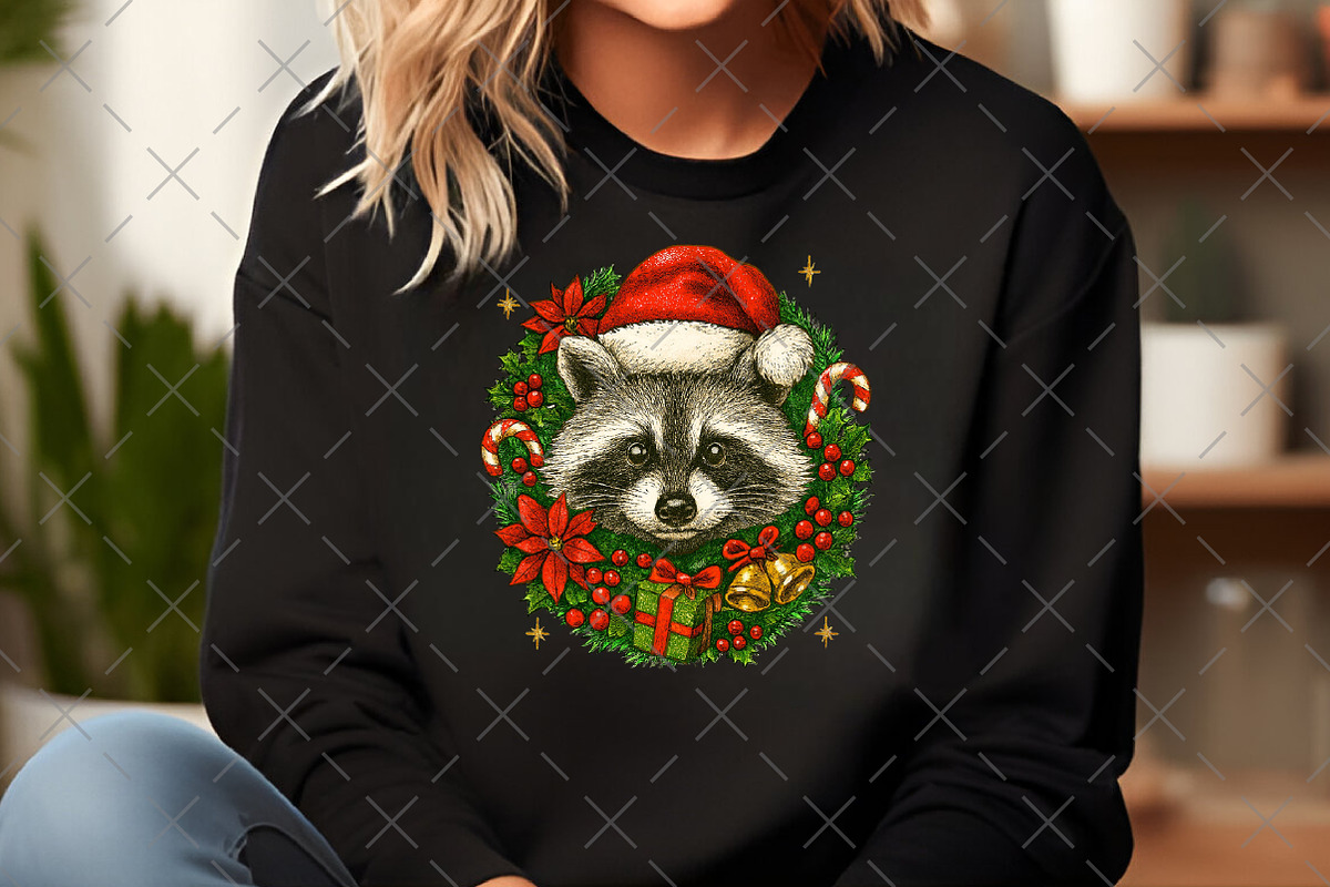 Christmas Raccoon PNG, an Illustration by Craft Nest (Photo 3 of 6)