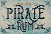 Pirate Rum Vintage Label Font, a Serif Font by JumboDesign (Thumbnail 1 of 6)