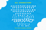Dirty Clouds - Rough Bubble Font, a Sans Serif Font by Sarid Ezra (Thumbnail 9 of 9)