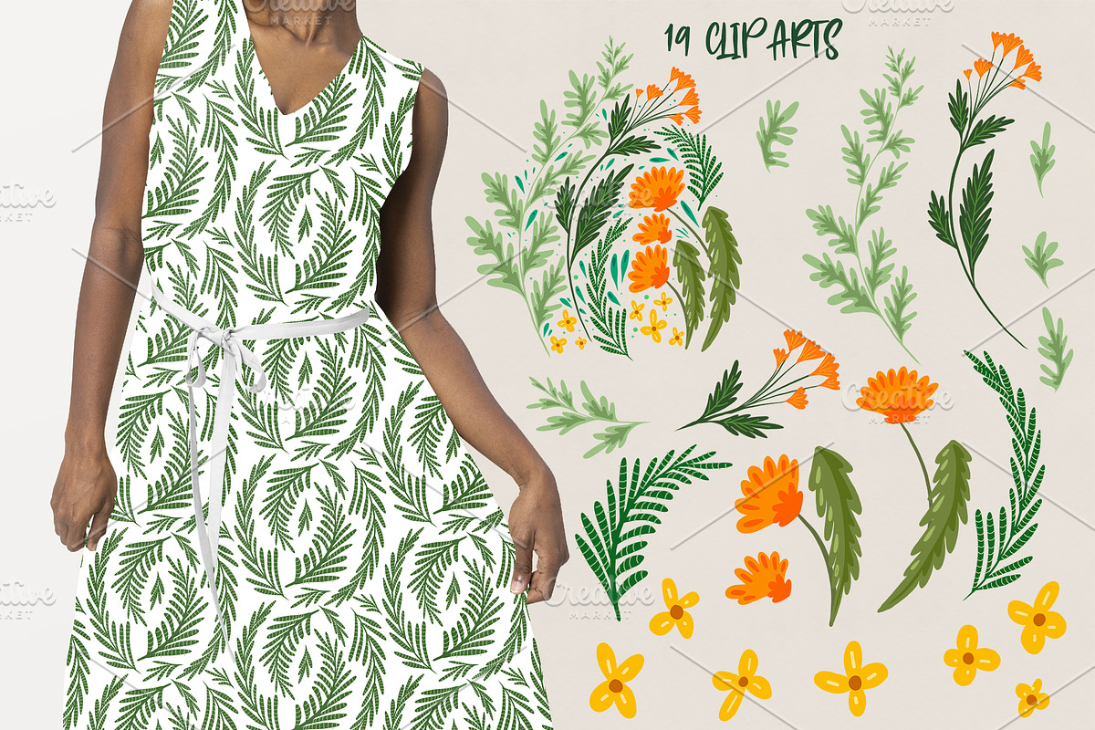 Patterns Wild herbs and flowers, a Pattern Graphic by Veleri (Photo 4 of 8)
