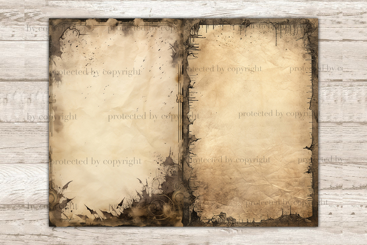 Gothic Frame Junk Journal Pages, a Decorative Illustration by GlamArtZhanna (Photo 3 of 10)