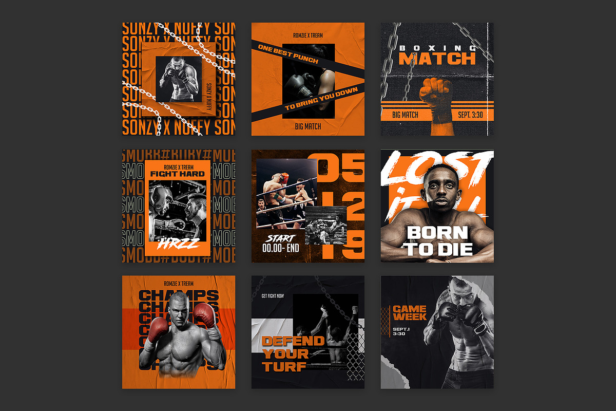 Boxing Instagram Templates, a Social Media Template by Azruca (Photo 3 of 11)