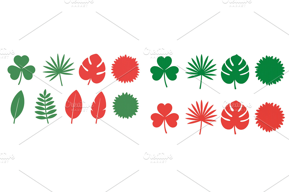 Colorful collection of leaf, an Illustration by ZinetroN