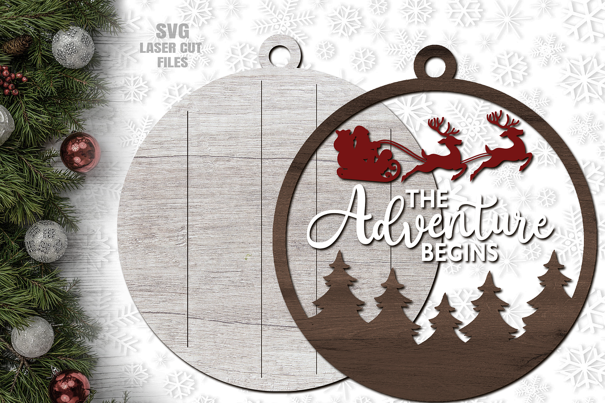 Adventure Christmas Ornament SVG, a Graphic by Cloud9DesignSVG (Photo 4 of 4)