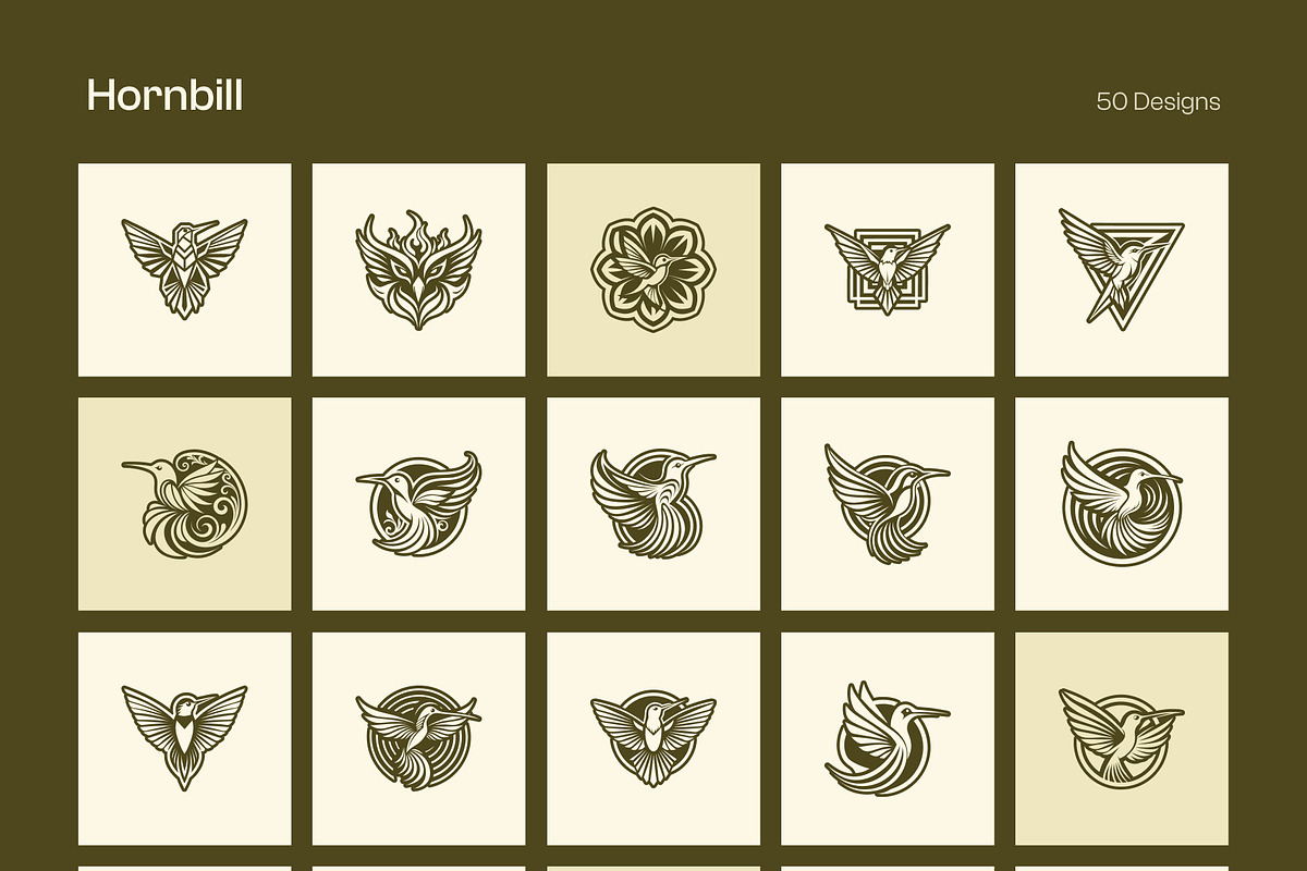 1500 Bird Logo Art Set, a Solid Icon by Creative Stall (Photo 15 of 38)