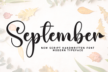 September | Script Font