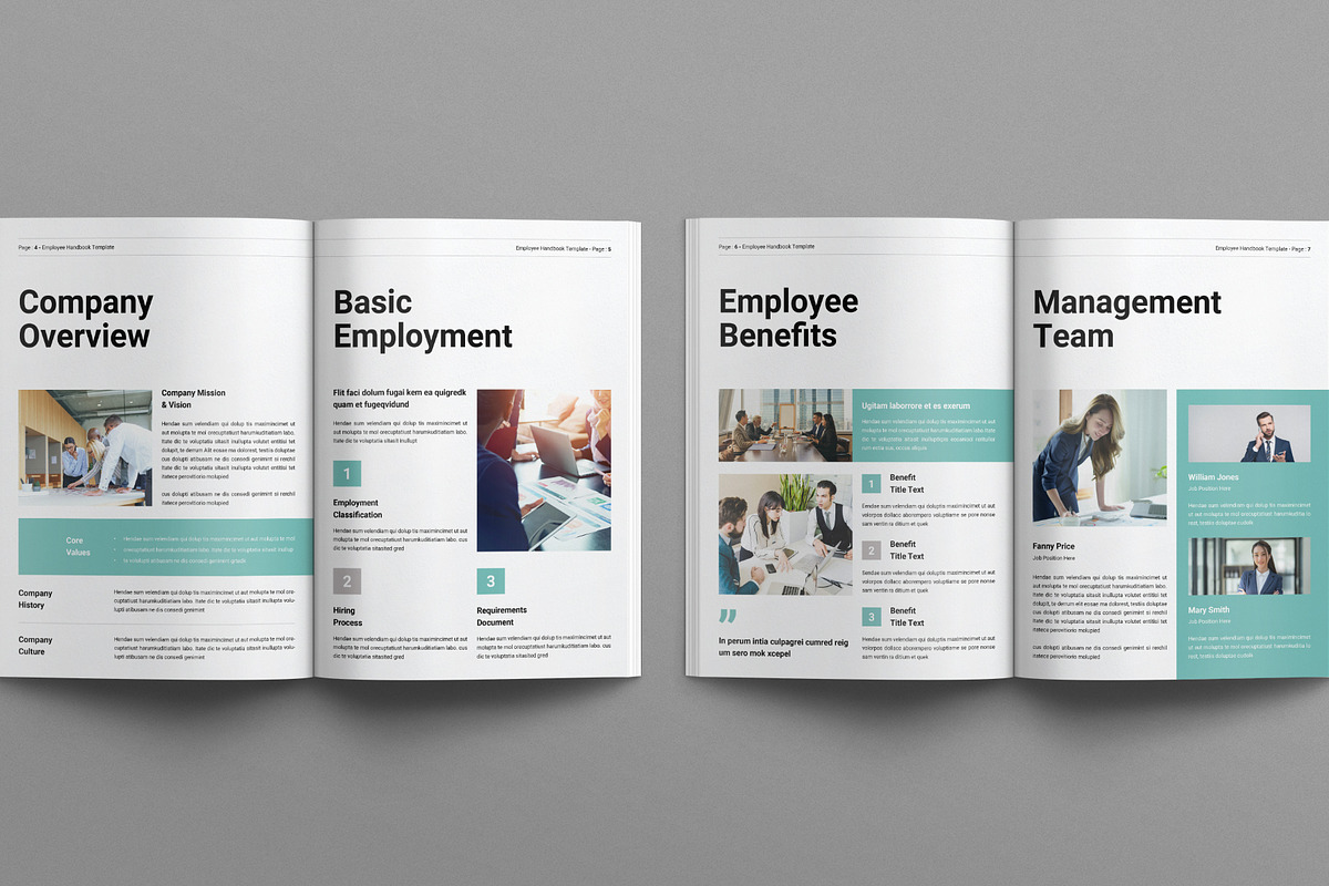 Employee Handbook Template, a Brochure Template by E-Type (Photo 3 of 7)